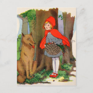 Little Red Riding Hood and the Wolf Postcard