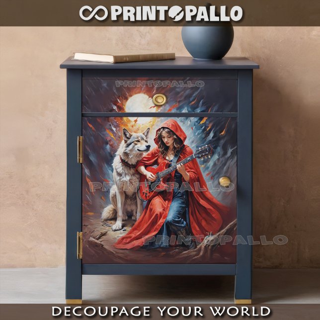 Little red riding hood and the wolf Rock Band Tissue Paper (Creator Uploaded)