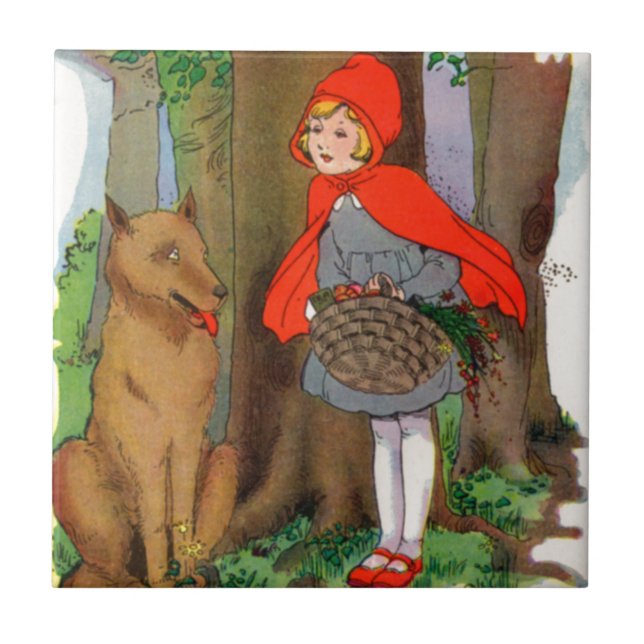 Little Red Riding Hood and the Wolf Tile (Front)