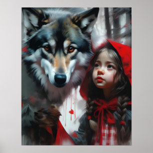 Little Red Riding Hood and Wolf Poster