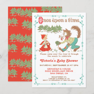 Little Red Riding Hood Baby Shower Invitations