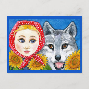 Little Red Riding Hood, Big Bad Wolf Postcard