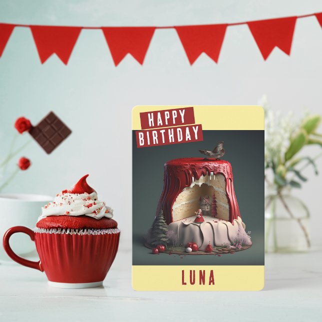 Little Red Riding Hood Birthday Card (Creator Uploaded)