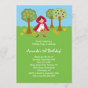 Little Red Riding Hood Birthday Invitation