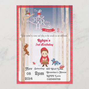 Little Red Riding Hood Birthday Invitation