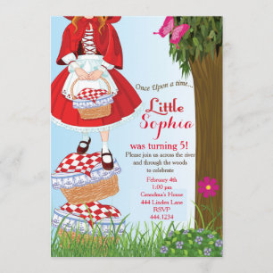 Little Red Riding Hood Birthday Invitations