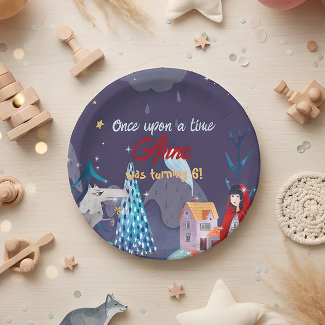 Little red riding hood Birthday Paper Plate (Creator Uploaded)