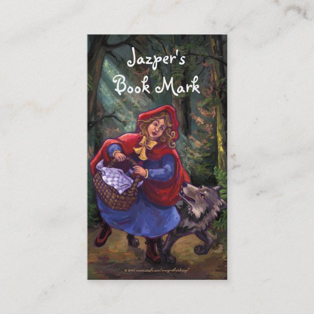 Little Red Riding Hood Book Mark Business Card (Front)