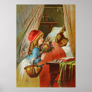Little Red Riding Hood by Carl Offterdinger Poster
