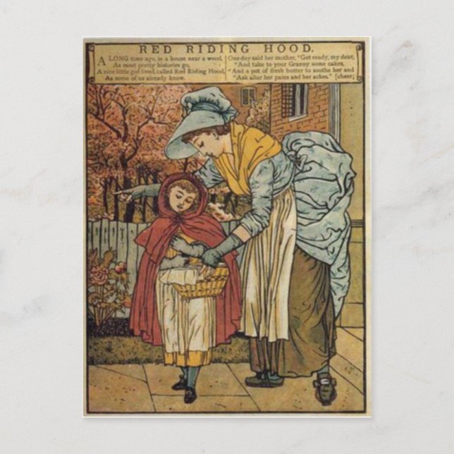Little Red Riding Hood by Walter Crane 1845 ~ 1915 Postcard (Front)