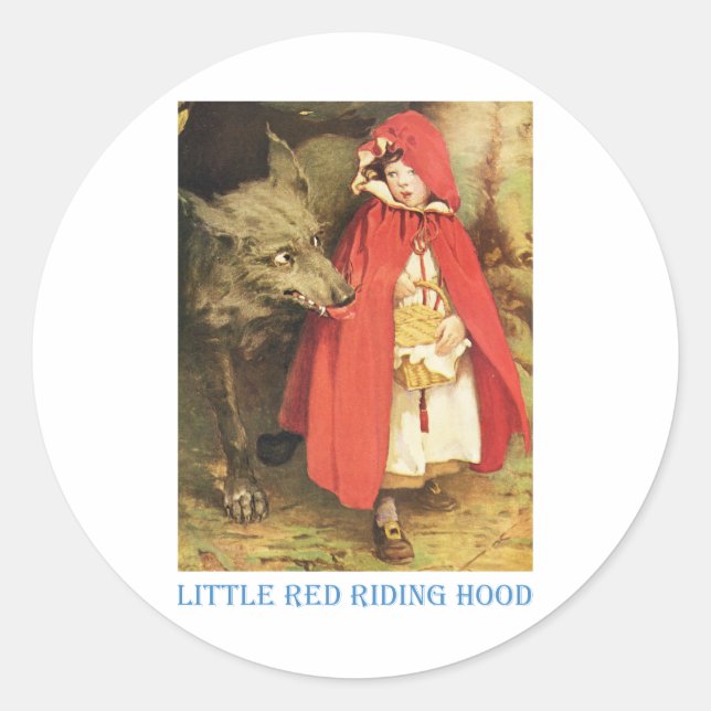 Little Red Riding Hood Classic Round Sticker (Front)