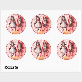 Little Red Riding Hood Classic Round Sticker
