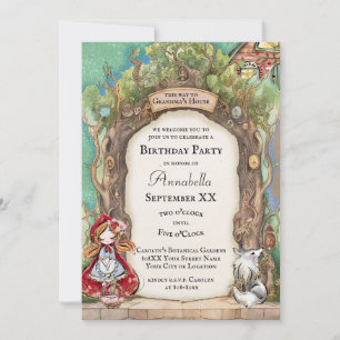 Little Red Riding Hood Colourful Fairy Tale Invitation