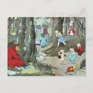 Little Red Riding Hood: End Pages Postcard