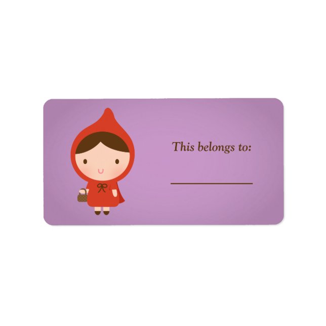 Little Red Riding Hood Fairytale for Girls Label (Front)