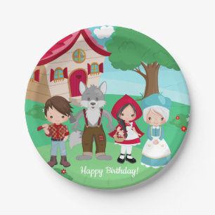 Little Red Riding Hood Fairytale Girls Birthday Paper Plate