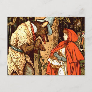 Little Red Riding Hood Fantasy Fairy Tale Postcard