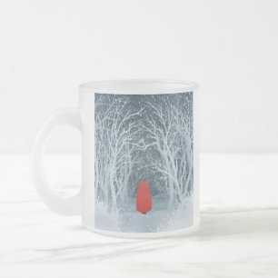 Little Red Riding Hood Frosted Glass Coffee Mug