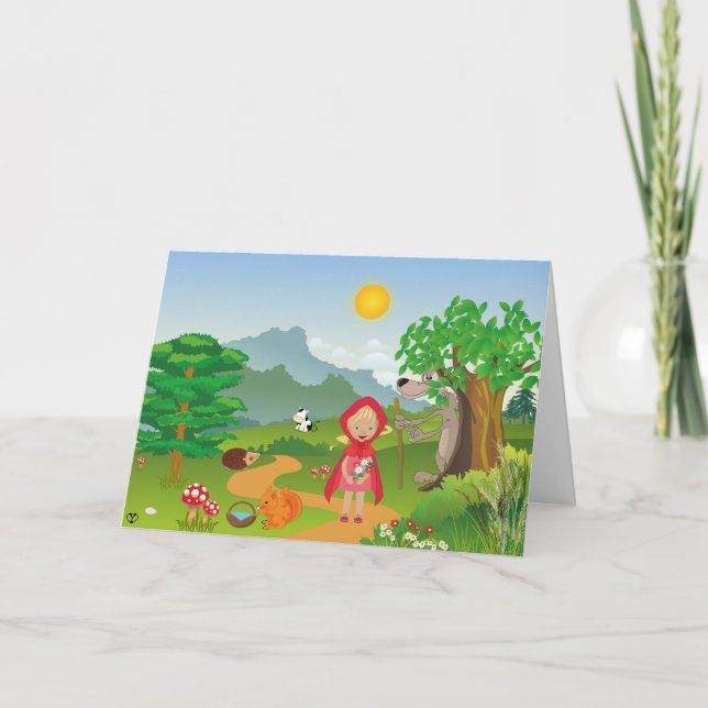 Little Red Riding Hood, Greeting Card (Front)