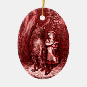 Little Red Riding Hood - Grimm Ceramic Tree Decoration