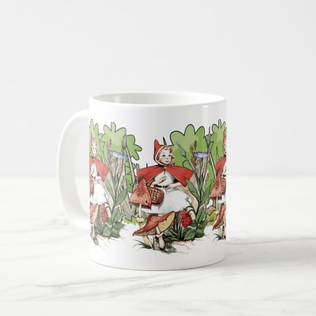 Little Red Riding Hood in the Woods - Fairytale  Coffee Mug (Front Left)