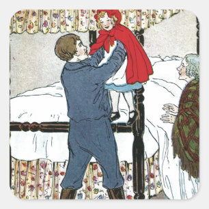 Little Red Riding Hood: Little Red Safe Square Sticker