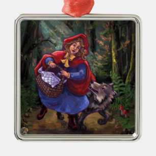 Little Red Riding Hood Metal Tree Decoration