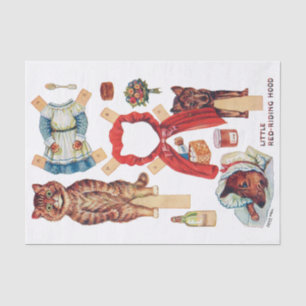 Little Red Riding Hood, Paper Doll, Louis Wain