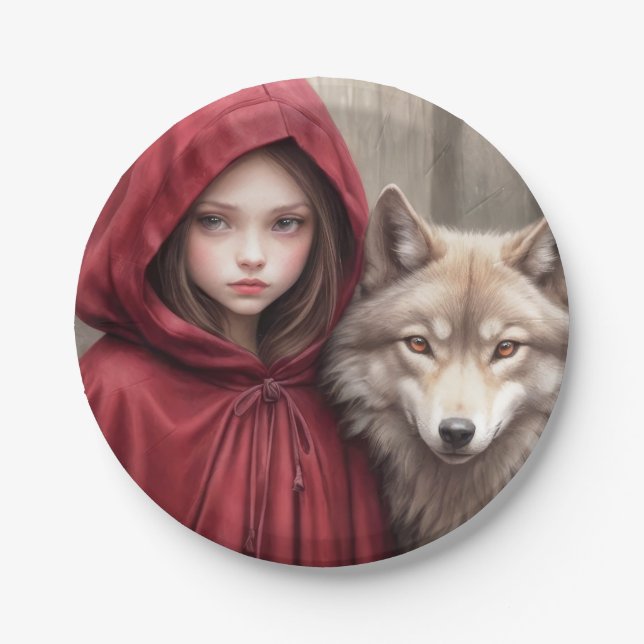 Little Red Riding Hood Paper Plate (Front)