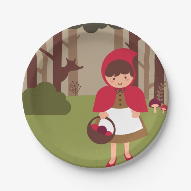 Little Red Riding Hood Paper Plate (Front)