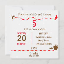 Little red riding hood party invitation