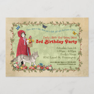 Little Red Riding Hood Party Invitation