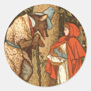 little-red-riding-hood-pictures-9 classic round sticker