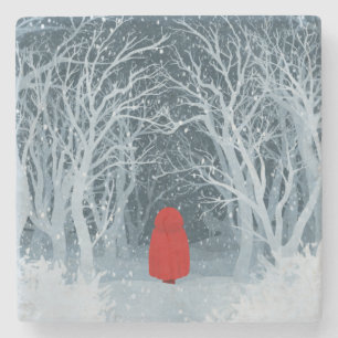 Little Red Riding Hood Stone Coaster