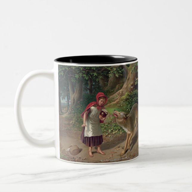 Little Red Riding Hood Two-Tone Coffee Mug (Left)