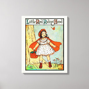 Little Red Riding Hood Vintage Cute Canvas Print