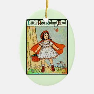 Little Red Riding Hood Vintage Cute Ceramic Tree Decoration