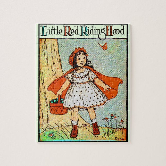 Little Red Riding Hood Vintage Cute Jigsaw Puzzle (Vertical)