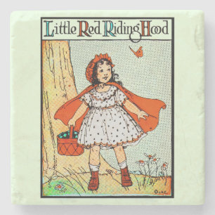Little Red Riding Hood Vintage Cute Stone Coaster