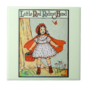 Little Red Riding Hood Vintage Cute Tile