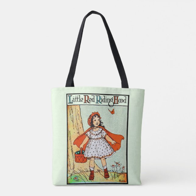 Little Red Riding Hood Vintage Cute Tote Bag (Back)