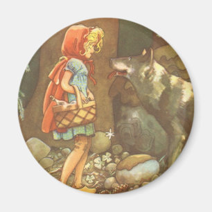 Little Red Riding Hood, Vintage Fairy Tale Magnet