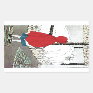 Little Red Riding Hood: What Grat Ears You Have! Rectangular Sticker