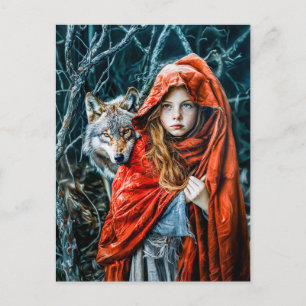 Little Red Riding Hood with the Wolf Postcard