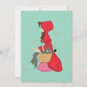 Little Red Riding Hood with Wolf in Basket Thank You Card