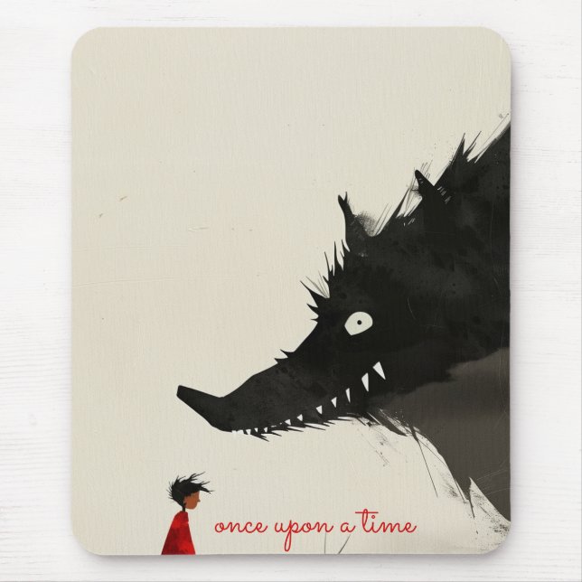 Little Red Riding Hoos & the Evil Wolf Mouse Mat (Front)