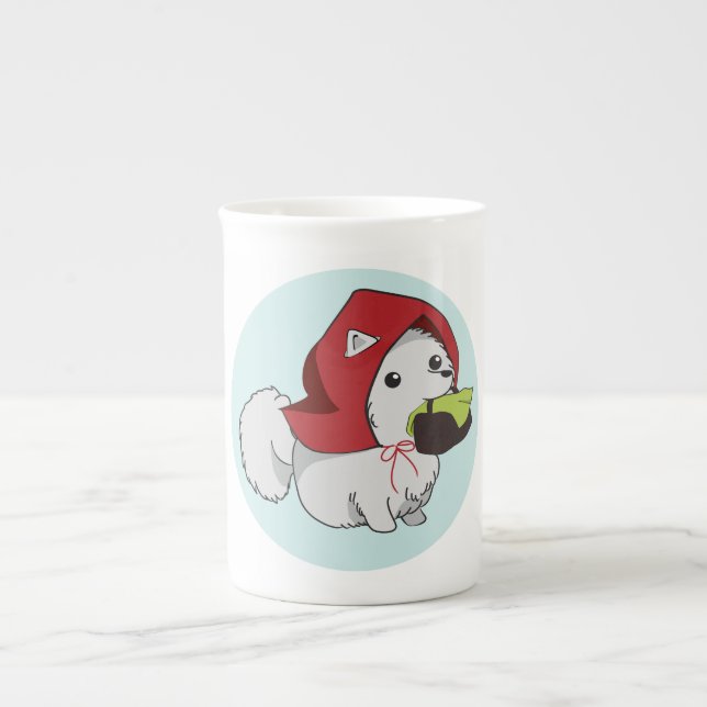 Little Red Riding Pup Bone China Mug (Front)