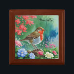 Little red robin in the garden  gift box<br><div class="desc">Surprise that someone special with not only a wonderful gift, but also choose a lovely gift box! Perfect for the bird lover or the avid gardener who most likely have been accompanied by a robin at some time or another. You can even personalise the box by adding the name of...</div>