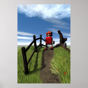 Little Red Robot Print