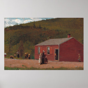 Little Red School Cabbin by Winslow Homer Poster